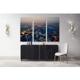 London City Skyline at Dawn Landscape Tower Bridge Big Ben Westminster Canvas Wall Art - Image 3