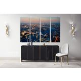 London City Skyline at Dawn Landscape Tower Bridge Big Ben Westminster Canvas Wall Art - Image 4