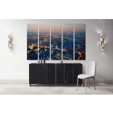 London City Skyline at Dawn Landscape Tower Bridge Big Ben Westminster Canvas Wall Art - Image 5