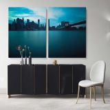 Empire State Building Skyscraper in New York City Landscape Canvas Wall Art - Image 2