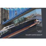 British Flag motor ship Tower Bridge London City Landscape Canvas Wall Art - Image 6