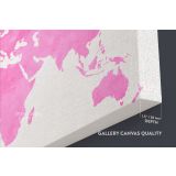 Modern Pinkish Water Color World Map Canvas Wall Art - Image 6