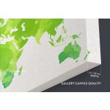 Modern Bright Green Water Colorfull World Map Canvas Wall Art - Image 6