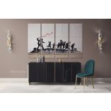 Banksy Street Arts Urban Modern Art Print in Canvas Wall Art - Image 4
