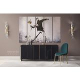 Banksy Flower Thrower Graffiti Street Arts Urban Modern Art Canvas Wall Art - Image 5