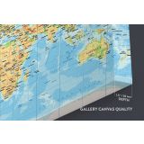 Highly Detailed Political World Map Canvas Giant Blue Ocean Map Wall Canvas Wall Art - Image 6