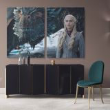 Daenerys Drogon Game of Thrones Movie Art Canvas Wall Art - Image 2