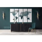 Abstract Large World Map wall art World Map Wall Art Office Wall Decor Modern Wall Canvas Wall Art - Image 5