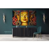 Eye of Lord Maitreya Buddha Modern Canvas Wall Art - Image 3