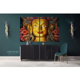 Eye of Lord Maitreya Buddha Modern Canvas Wall Art - Image 4