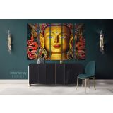 Eye of Lord Maitreya Buddha Modern Canvas Wall Art - Image 5
