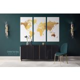 Abstract Large World Map wall art Bright Colors Wall Art Modern Wall wall art Wall Canvas Wall Art - Image 3