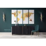 Abstract Large World Map wall art Bright Colors Wall Art Modern Wall wall art Wall Canvas Wall Art - Image 4