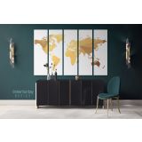 Abstract Large World Map wall art Bright Colors Wall Art Modern Wall wall art Wall Canvas Wall Art - Image 5