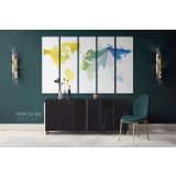 Abstract Large World Map wall art Bright Different Colors Wall Art Modern wall art Canvas Wall Art - Image 5