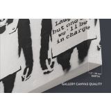 Banksy Monkey Laugh Now Street Arts Print in Canvas with Frame - Image 6