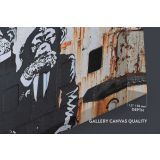 Three Monkey Banksy Canvas Graffiti Street Arts Print in Canvas with Frame - Image 6