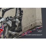 Banksy Style Canvas Graffiti Street Wall Arts Print in Canvas with Frame - Image 6