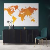 Modern Abstract World Map wall art Bright Different Colors Wall Art Modern wall art Canvas Wall Art