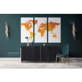 Modern Abstract World Map wall art Bright Different Colors Wall Art Modern wall art Canvas Wall Art - Image 3
