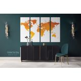 Modern Abstract World Map wall art Bright Different Colors Wall Art Modern wall art Canvas Wall Art - Image 4