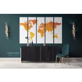 Modern Abstract World Map wall art Bright Different Colors Wall Art Modern wall art Canvas Wall Art - Image 5