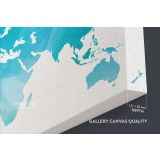 Modern Blue Water Color Large World Map Canvas Nursery Kids Playroom Wall Map Art Canvas Wall Art - Image 6