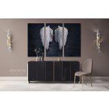 Banksy Style White Angel Wings Banksy Reproduction Wall Canvas Wall Art - Image 3