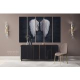 Banksy Style White Angel Wings Banksy Reproduction Wall Canvas Wall Art - Image 5