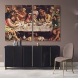The Last Supper Paintings 8 Hand Painted by Famous Painters Artists Version by Canvas Wall Art - Image 2