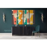 Modern Wall Map Large Colorful Canvas Nursery Wall Art Office Wall For Canvas Wall Art - Image 4