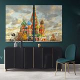 World's Most Beautiful Famous Moscow Photography Canvas Wall Art - Image 2