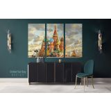 World's Most Beautiful Famous Moscow Photography Canvas Wall Art - Image 3