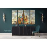 World's Most Beautiful Famous Moscow Photography Canvas Wall Art - Image 4