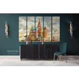 World's Most Beautiful Famous Moscow Photography Canvas Wall Art - Image 5