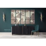 Vintage Wall Map Large Wood Background Nursery Wall Art Office Wall For Canvas Wall Art - Image 5
