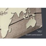Vintage Wall Map Large Wood Background Nursery Wall Art Office Wall For Canvas Wall Art - Image 6