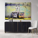 Banksy Style Life Is Short Chill The Duck Out Kids Canvas Wall Art