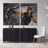 Hawkeye Avengers Poster Marvel Comics Superhero Movie Illustration Giclee Canvas Wall Art - Image 2