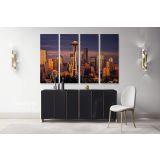 Seattle Skyline wall art Banner Canvas Wall Art - Image 4