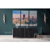 Pittsburgh wall art Pittsburgh City at Dusk Sunset Canvas Wall Art - Image 3