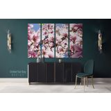 Pink Magnolia Flower wall art Floral Wall Art Decoration Magnolia Flower Canvas Wall Art - Image 4