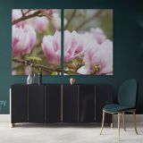 Pink Magnolia Flower wall art Floral Wall Art Magnolia Flower Canvas Wall Art - Image 2
