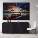 Boat Scenery wall art on Canvas Wall Art - Image 2