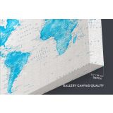 Official Political World Map Canvas Highly Detailed World Atlas Time Zone Map wall Canvas Wall Art - Image 6