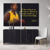 Basketball Player Kobe Bryant Motivational Quotes Canvas Wall Art - Image 2