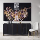 Mamba Mentality Basketball Player Kobe Bryant Canvas Wall Art