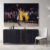 Kobe Bryant Basketball Player Last Game Mamba Mentality Canvas Wall Art