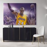 Kobe Bryant Basketball Player Mamba Mentality Last Game Motivational Quotes Canvas Wall Art