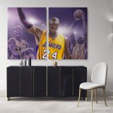 Kobe Bryant Basketball Player Mamba Mentality Last Game Motivational Quotes Canvas Wall Art - Image 2